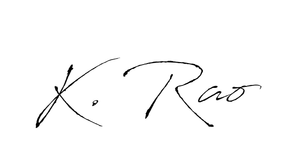 Also we have K. Rao name is the best signature style. Create professional handwritten signature collection using Antro_Vectra autograph style. K. Rao signature style 6 images and pictures png