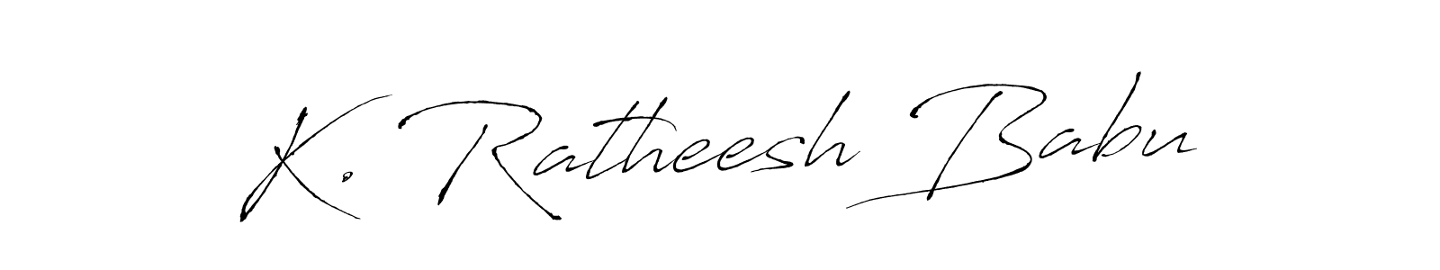 This is the best signature style for the K. Ratheesh Babu name. Also you like these signature font (Antro_Vectra). Mix name signature. K. Ratheesh Babu signature style 6 images and pictures png