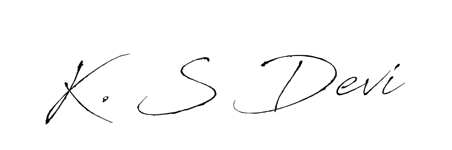 K. S Devi stylish signature style. Best Handwritten Sign (Antro_Vectra) for my name. Handwritten Signature Collection Ideas for my name K. S Devi. K. S Devi signature style 6 images and pictures png