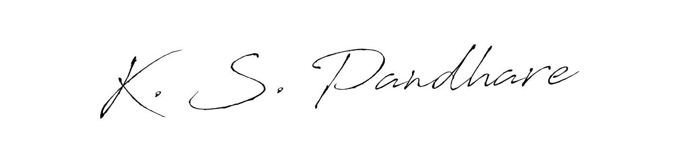Make a beautiful signature design for name K. S. Pandhare. With this signature (Antro_Vectra) style, you can create a handwritten signature for free. K. S. Pandhare signature style 6 images and pictures png