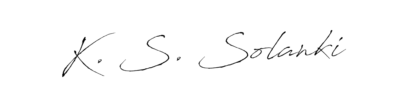 Design your own signature with our free online signature maker. With this signature software, you can create a handwritten (Antro_Vectra) signature for name K. S. Solanki. K. S. Solanki signature style 6 images and pictures png