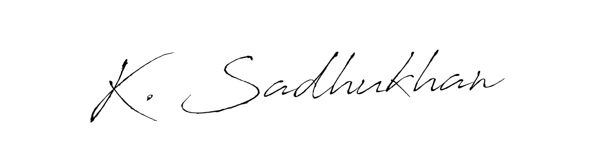 Make a beautiful signature design for name K. Sadhukhan. With this signature (Antro_Vectra) style, you can create a handwritten signature for free. K. Sadhukhan signature style 6 images and pictures png