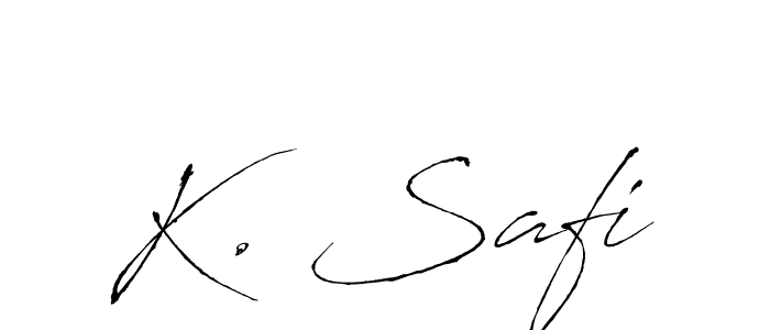 K. Safi stylish signature style. Best Handwritten Sign (Antro_Vectra) for my name. Handwritten Signature Collection Ideas for my name K. Safi. K. Safi signature style 6 images and pictures png