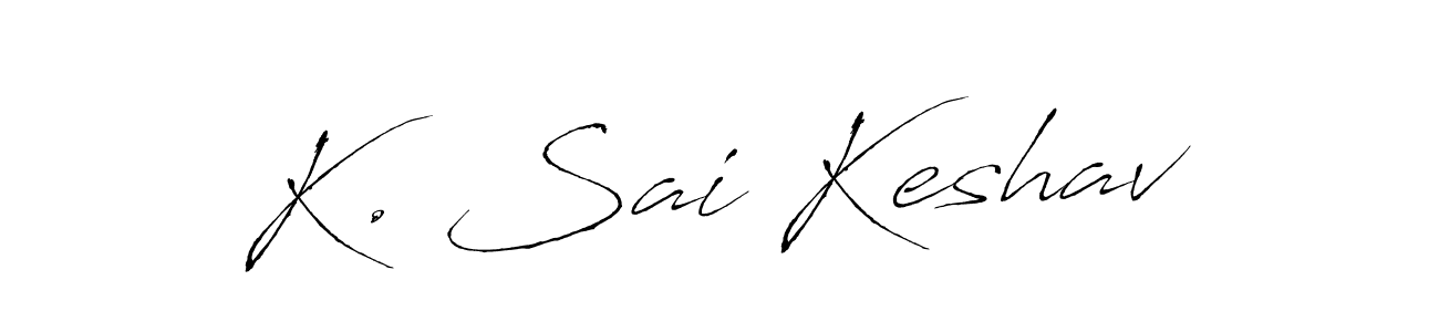 Use a signature maker to create a handwritten signature online. With this signature software, you can design (Antro_Vectra) your own signature for name K. Sai Keshav. K. Sai Keshav signature style 6 images and pictures png