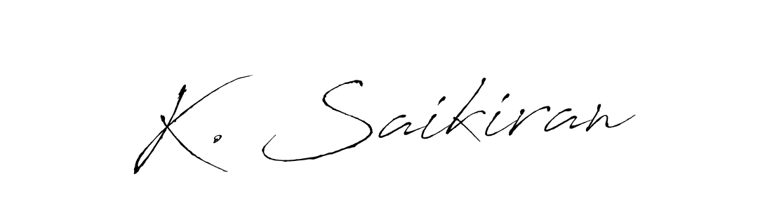 Also You can easily find your signature by using the search form. We will create K. Saikiran name handwritten signature images for you free of cost using Antro_Vectra sign style. K. Saikiran signature style 6 images and pictures png
