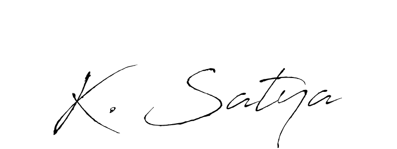 Also You can easily find your signature by using the search form. We will create K. Satya name handwritten signature images for you free of cost using Antro_Vectra sign style. K. Satya signature style 6 images and pictures png