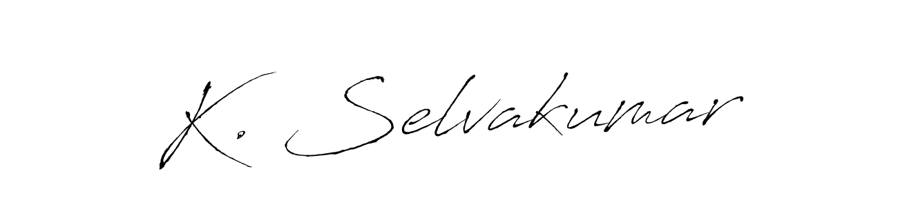 How to make K. Selvakumar name signature. Use Antro_Vectra style for creating short signs online. This is the latest handwritten sign. K. Selvakumar signature style 6 images and pictures png