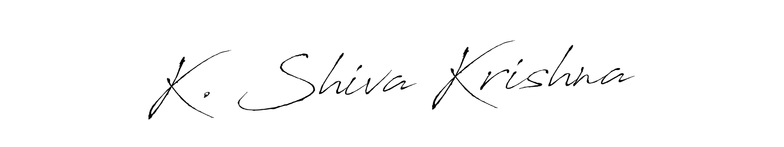 Create a beautiful signature design for name K. Shiva Krishna. With this signature (Antro_Vectra) fonts, you can make a handwritten signature for free. K. Shiva Krishna signature style 6 images and pictures png