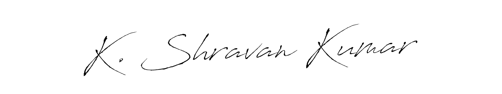 Make a beautiful signature design for name K. Shravan Kumar. With this signature (Antro_Vectra) style, you can create a handwritten signature for free. K. Shravan Kumar signature style 6 images and pictures png