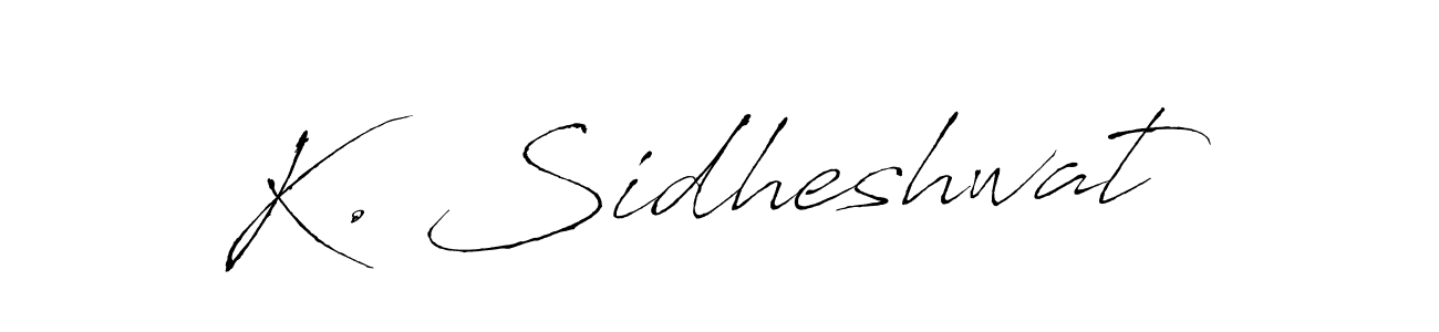 Design your own signature with our free online signature maker. With this signature software, you can create a handwritten (Antro_Vectra) signature for name K. Sidheshwat. K. Sidheshwat signature style 6 images and pictures png