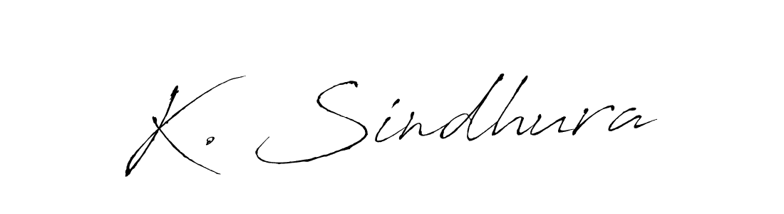 Use a signature maker to create a handwritten signature online. With this signature software, you can design (Antro_Vectra) your own signature for name K. Sindhura. K. Sindhura signature style 6 images and pictures png