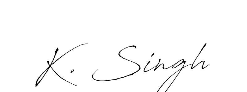 How to make K. Singh name signature. Use Antro_Vectra style for creating short signs online. This is the latest handwritten sign. K. Singh signature style 6 images and pictures png