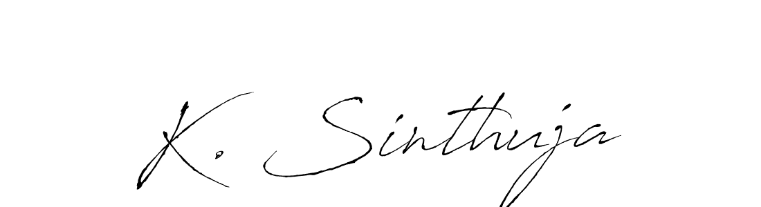 Antro_Vectra is a professional signature style that is perfect for those who want to add a touch of class to their signature. It is also a great choice for those who want to make their signature more unique. Get K. Sinthuja name to fancy signature for free. K. Sinthuja signature style 6 images and pictures png