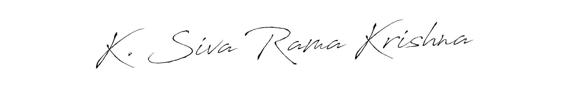 Create a beautiful signature design for name K. Siva Rama Krishna. With this signature (Antro_Vectra) fonts, you can make a handwritten signature for free. K. Siva Rama Krishna signature style 6 images and pictures png