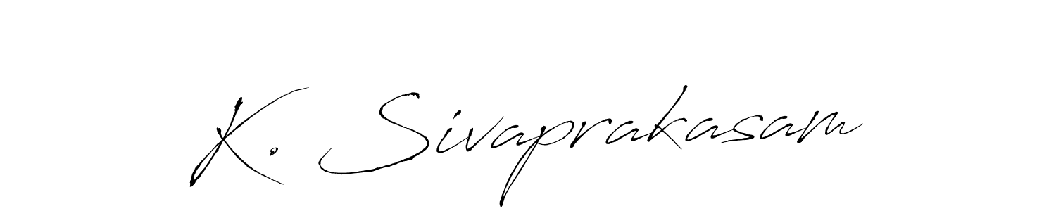 if you are searching for the best signature style for your name K. Sivaprakasam. so please give up your signature search. here we have designed multiple signature styles  using Antro_Vectra. K. Sivaprakasam signature style 6 images and pictures png