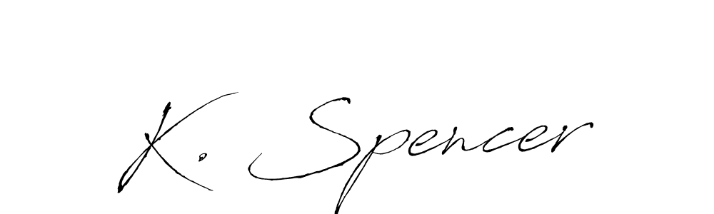 Use a signature maker to create a handwritten signature online. With this signature software, you can design (Antro_Vectra) your own signature for name K. Spencer. K. Spencer signature style 6 images and pictures png