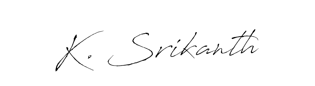 if you are searching for the best signature style for your name K. Srikanth. so please give up your signature search. here we have designed multiple signature styles  using Antro_Vectra. K. Srikanth signature style 6 images and pictures png