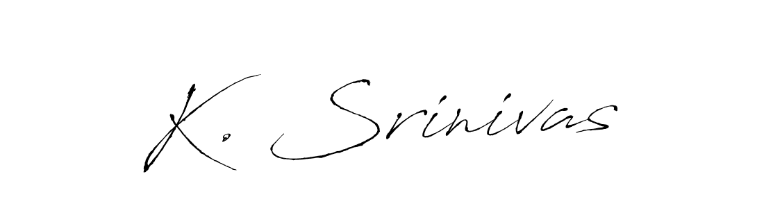 Create a beautiful signature design for name K. Srinivas. With this signature (Antro_Vectra) fonts, you can make a handwritten signature for free. K. Srinivas signature style 6 images and pictures png