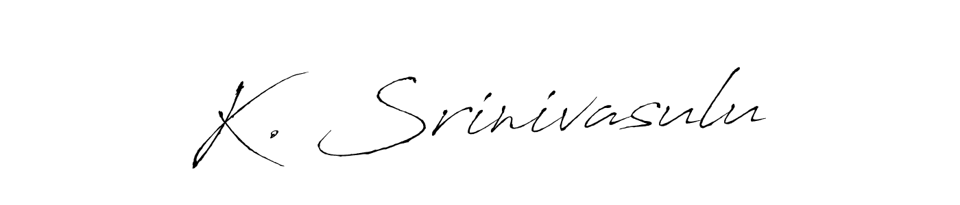 Make a short K. Srinivasulu signature style. Manage your documents anywhere anytime using Antro_Vectra. Create and add eSignatures, submit forms, share and send files easily. K. Srinivasulu signature style 6 images and pictures png