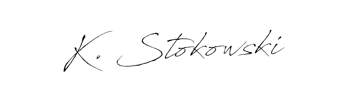 Make a beautiful signature design for name K. Stokowski. Use this online signature maker to create a handwritten signature for free. K. Stokowski signature style 6 images and pictures png