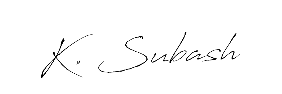 Antro_Vectra is a professional signature style that is perfect for those who want to add a touch of class to their signature. It is also a great choice for those who want to make their signature more unique. Get K. Subash name to fancy signature for free. K. Subash signature style 6 images and pictures png