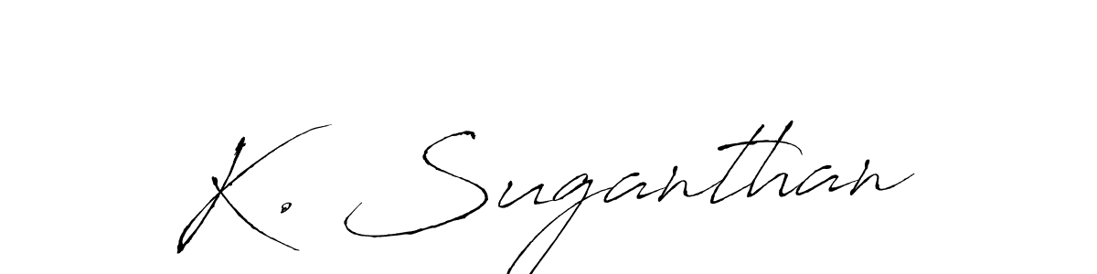 Use a signature maker to create a handwritten signature online. With this signature software, you can design (Antro_Vectra) your own signature for name K. Suganthan. K. Suganthan signature style 6 images and pictures png