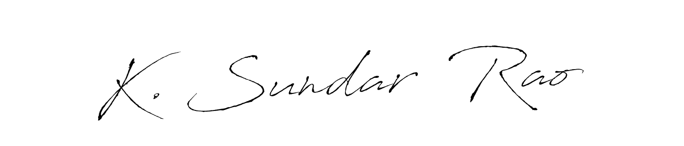 See photos of K. Sundar  Rao official signature by Spectra . Check more albums & portfolios. Read reviews & check more about Antro_Vectra font. K. Sundar  Rao signature style 6 images and pictures png