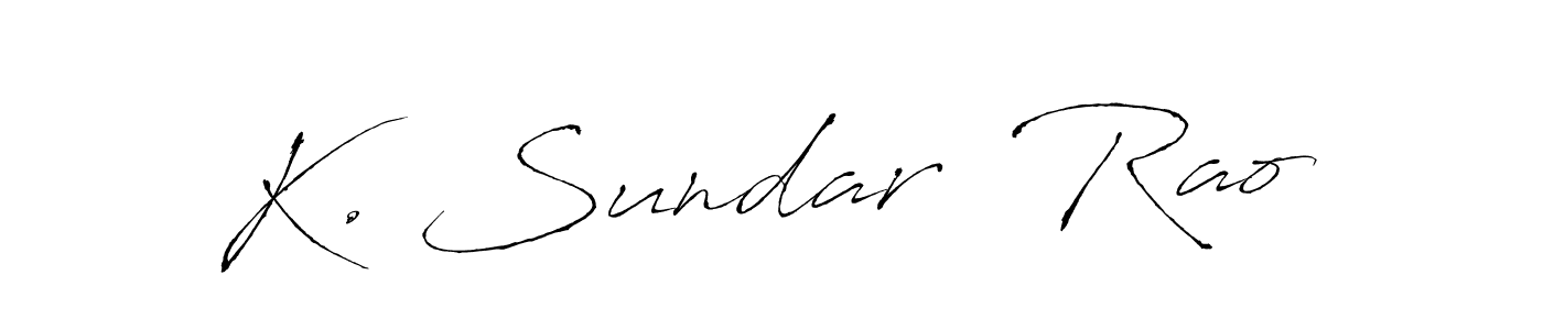 This is the best signature style for the K. Sundar  Rao name. Also you like these signature font (Antro_Vectra). Mix name signature. K. Sundar  Rao signature style 6 images and pictures png