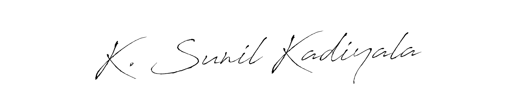 How to make K. Sunil Kadiyala signature? Antro_Vectra is a professional autograph style. Create handwritten signature for K. Sunil Kadiyala name. K. Sunil Kadiyala signature style 6 images and pictures png
