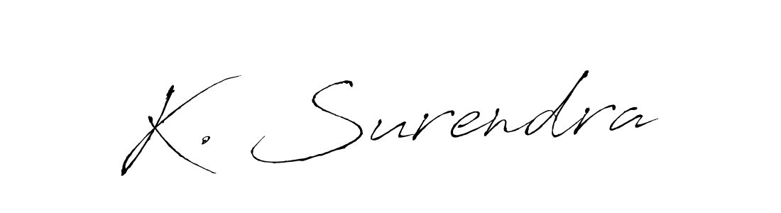 How to make K. Surendra signature? Antro_Vectra is a professional autograph style. Create handwritten signature for K. Surendra name. K. Surendra signature style 6 images and pictures png