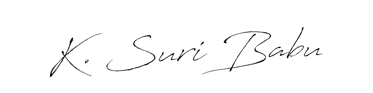 How to Draw K. Suri Babu signature style? Antro_Vectra is a latest design signature styles for name K. Suri Babu. K. Suri Babu signature style 6 images and pictures png