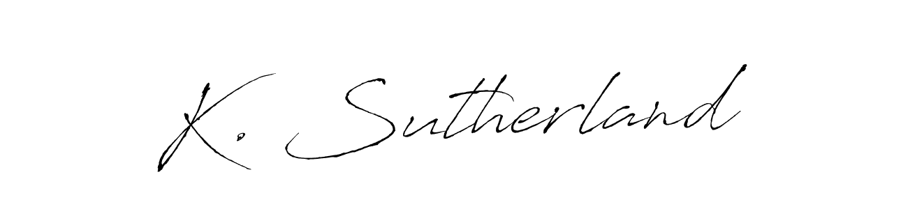 K. Sutherland stylish signature style. Best Handwritten Sign (Antro_Vectra) for my name. Handwritten Signature Collection Ideas for my name K. Sutherland. K. Sutherland signature style 6 images and pictures png