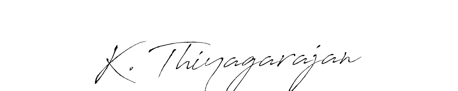 The best way (Antro_Vectra) to make a short signature is to pick only two or three words in your name. The name K. Thiyagarajan include a total of six letters. For converting this name. K. Thiyagarajan signature style 6 images and pictures png