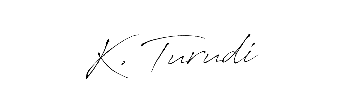 if you are searching for the best signature style for your name K. Turudić. so please give up your signature search. here we have designed multiple signature styles  using Antro_Vectra. K. Turudić signature style 6 images and pictures png