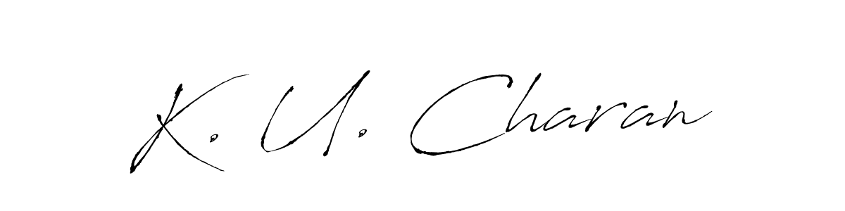 Once you've used our free online signature maker to create your best signature Antro_Vectra style, it's time to enjoy all of the benefits that K. U. Charan name signing documents. K. U. Charan signature style 6 images and pictures png