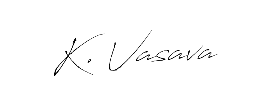 Also we have K. Vasava name is the best signature style. Create professional handwritten signature collection using Antro_Vectra autograph style. K. Vasava signature style 6 images and pictures png