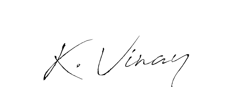 Similarly Antro_Vectra is the best handwritten signature design. Signature creator online .You can use it as an online autograph creator for name K. Vinay. K. Vinay signature style 6 images and pictures png