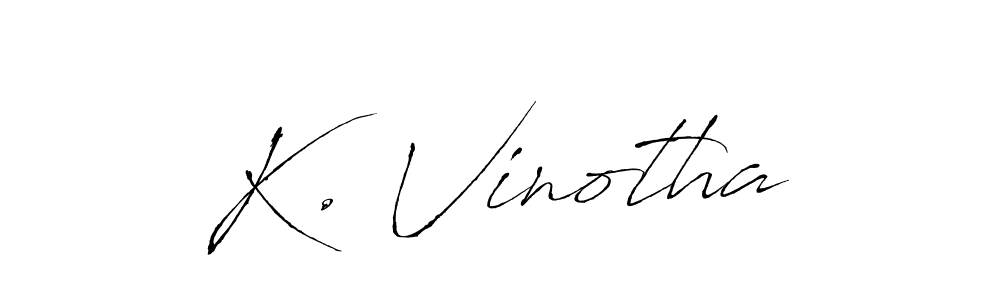 Use a signature maker to create a handwritten signature online. With this signature software, you can design (Antro_Vectra) your own signature for name K. Vinotha. K. Vinotha signature style 6 images and pictures png