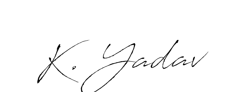 Similarly Antro_Vectra is the best handwritten signature design. Signature creator online .You can use it as an online autograph creator for name K. Yadav. K. Yadav signature style 6 images and pictures png