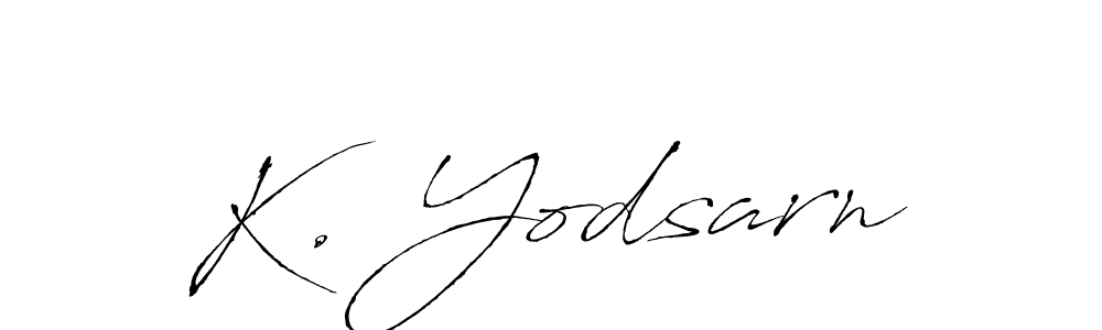 Similarly Antro_Vectra is the best handwritten signature design. Signature creator online .You can use it as an online autograph creator for name K. Yodsarn. K. Yodsarn signature style 6 images and pictures png