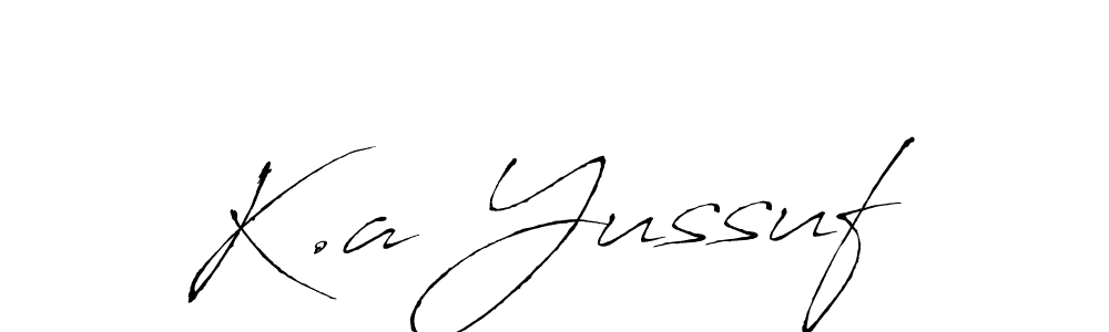 How to make K.a Yussuf signature? Antro_Vectra is a professional autograph style. Create handwritten signature for K.a Yussuf name. K.a Yussuf signature style 6 images and pictures png