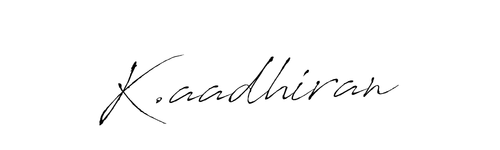 if you are searching for the best signature style for your name K.aadhiran. so please give up your signature search. here we have designed multiple signature styles  using Antro_Vectra. K.aadhiran signature style 6 images and pictures png