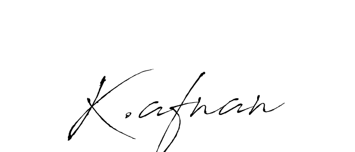 How to make K.afnan signature? Antro_Vectra is a professional autograph style. Create handwritten signature for K.afnan name. K.afnan signature style 6 images and pictures png