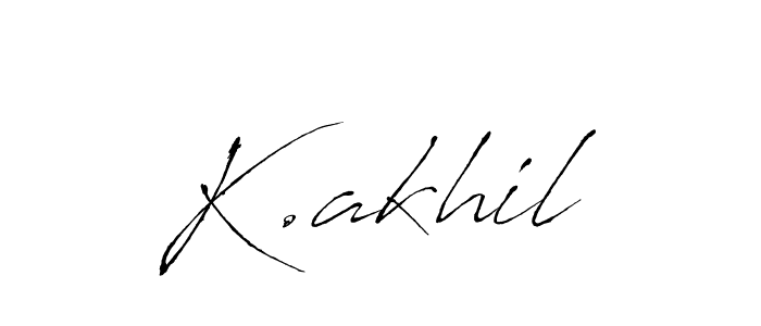 How to Draw K.akhil signature style? Antro_Vectra is a latest design signature styles for name K.akhil. K.akhil signature style 6 images and pictures png