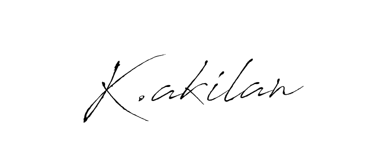 Use a signature maker to create a handwritten signature online. With this signature software, you can design (Antro_Vectra) your own signature for name K.akilan. K.akilan signature style 6 images and pictures png