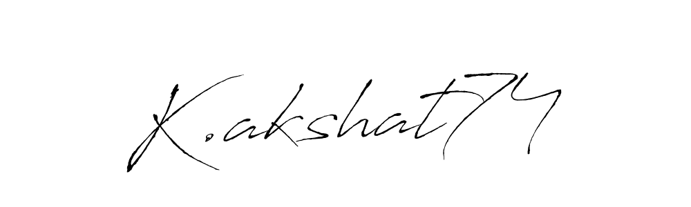 K.akshat74 stylish signature style. Best Handwritten Sign (Antro_Vectra) for my name. Handwritten Signature Collection Ideas for my name K.akshat74. K.akshat74 signature style 6 images and pictures png