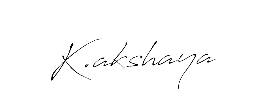 How to make K.akshaya name signature. Use Antro_Vectra style for creating short signs online. This is the latest handwritten sign. K.akshaya signature style 6 images and pictures png