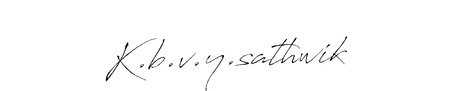 Also You can easily find your signature by using the search form. We will create K.b.v.y.sathwik name handwritten signature images for you free of cost using Antro_Vectra sign style. K.b.v.y.sathwik signature style 6 images and pictures png