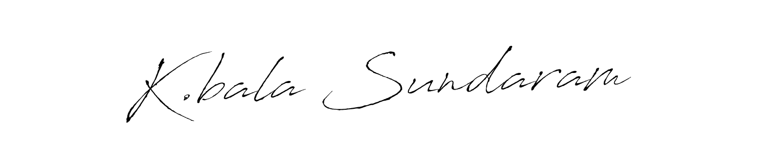 Antro_Vectra is a professional signature style that is perfect for those who want to add a touch of class to their signature. It is also a great choice for those who want to make their signature more unique. Get K.bala Sundaram name to fancy signature for free. K.bala Sundaram signature style 6 images and pictures png