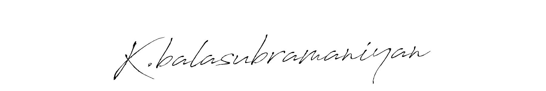 Similarly Antro_Vectra is the best handwritten signature design. Signature creator online .You can use it as an online autograph creator for name K.balasubramaniyan. K.balasubramaniyan signature style 6 images and pictures png